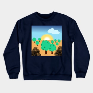 Beautiful sunrise landscape view Crewneck Sweatshirt